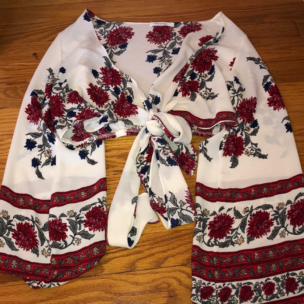 Front tie crop top